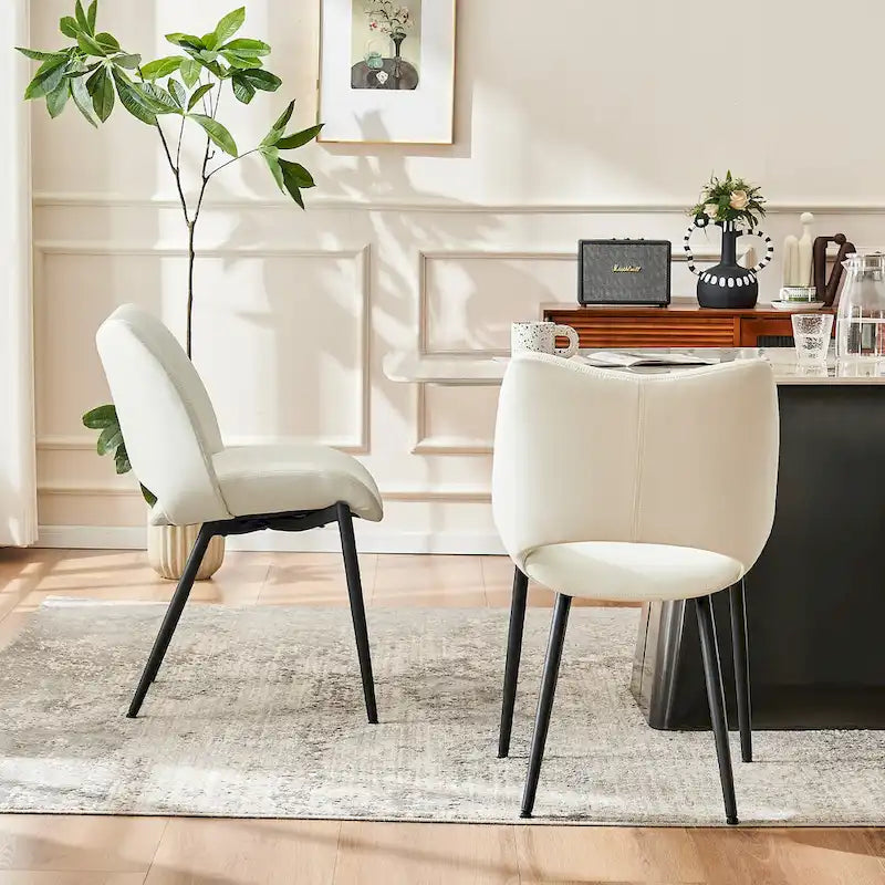 Chaises de cuisine modernes pour salle à manger, lot de 2, supportent jusqu'à 136 kg