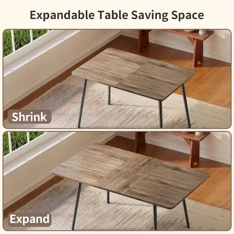 Set da 7 pezzi per tavolo da pranzo industriale da cucina con 6 sedie con schienale lungo