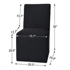 Sedia da pranzo laterale KINWELL 21 imbottita in tessuto performante con ruote (set da 2)