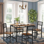 Set Tavolo da Pranzo e Sedie a 5 Pezzi, Set Tavolo da Pranzo Industriale Moderno, Dinette, Set da Pranzo Salvaspazio per Piccoli Ambienti, Pub