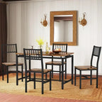Set Tavolo da Pranzo e Sedie a 5 Pezzi, Set Tavolo da Pranzo Industriale Moderno, Dinette, Set da Pranzo Salvaspazio per Piccoli Ambienti, Pub
