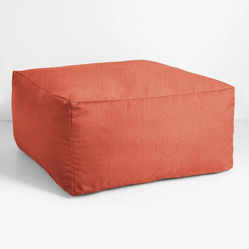 Pouf Sorra Home Sunbrella da esterno, solido, con bordo affilato