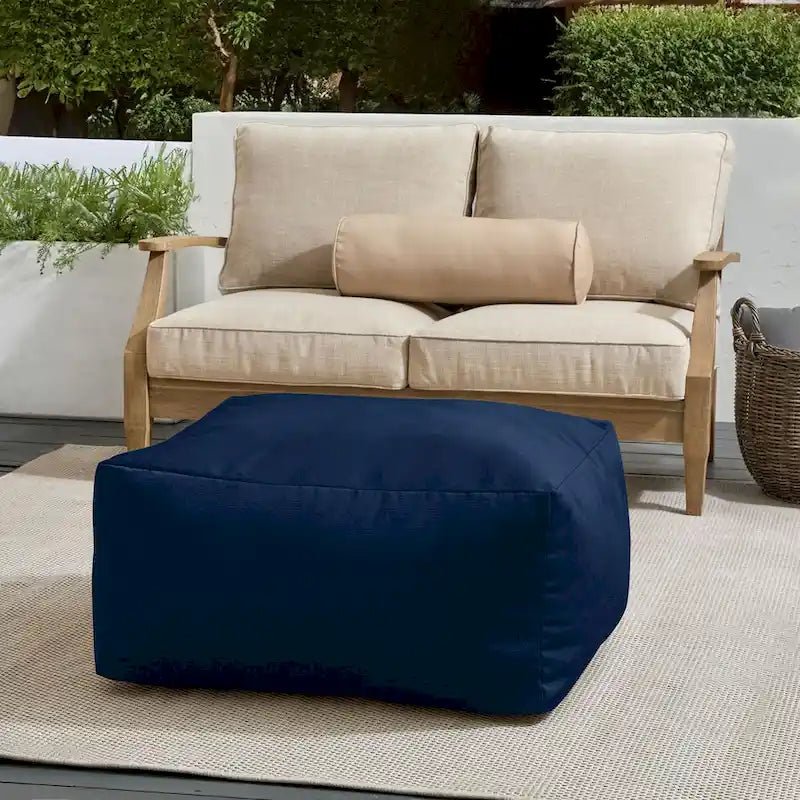 Pouf Sorra Home Sunbrella da esterno, solido, con bordo affilato