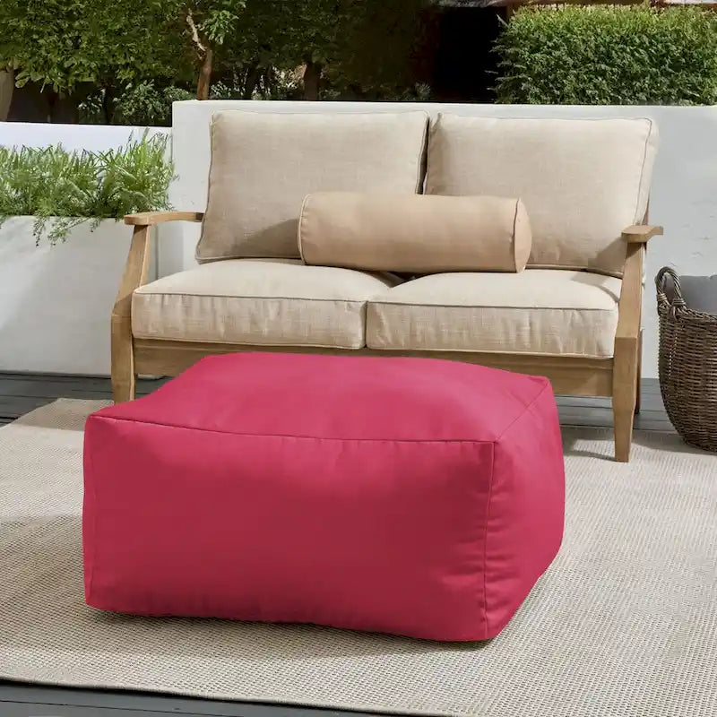 Pouf Sorra Home Sunbrella da esterno, solido, con bordo affilato