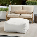 Pouf Sorra Home Sunbrella da esterno, solido, con bordo affilato