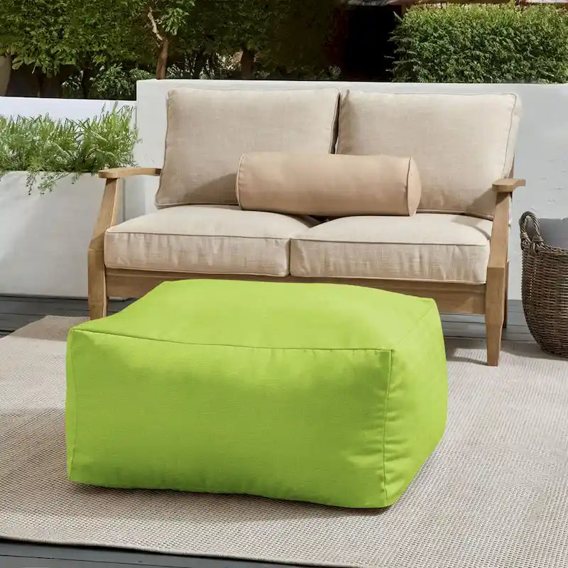 Pouf Sorra Home Sunbrella da esterno, solido, con bordo affilato