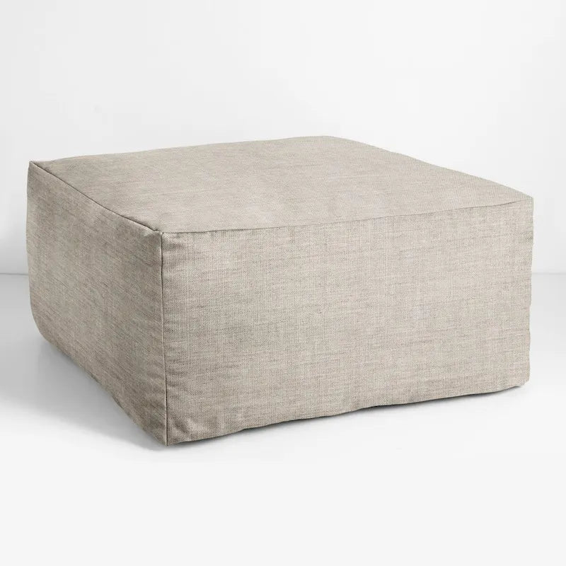 Pouf Sorra Home Sunbrella da esterno, solido, con bordo affilato
