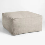 Pouf Sorra Home Sunbrella da esterno, solido, con bordo affilato
