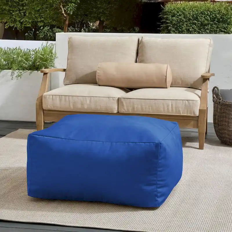Pouf Sorra Home Sunbrella da esterno, solido, con bordo affilato