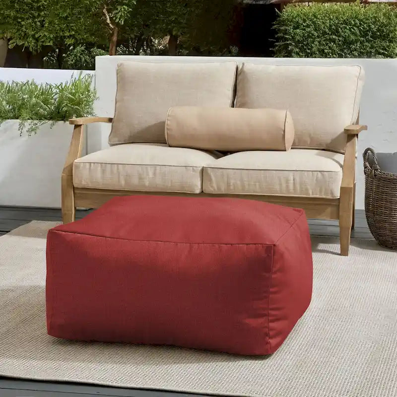 Pouf Sorra Home Sunbrella da esterno, solido, con bordo affilato