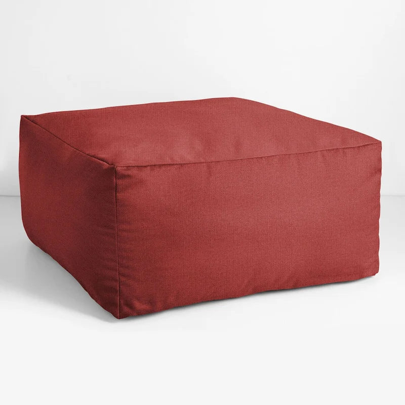 Pouf Sorra Home Sunbrella da esterno, solido, con bordo affilato