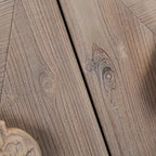 Credenza a Fiori Intagliati Stile Antico con Cassetti e Ante