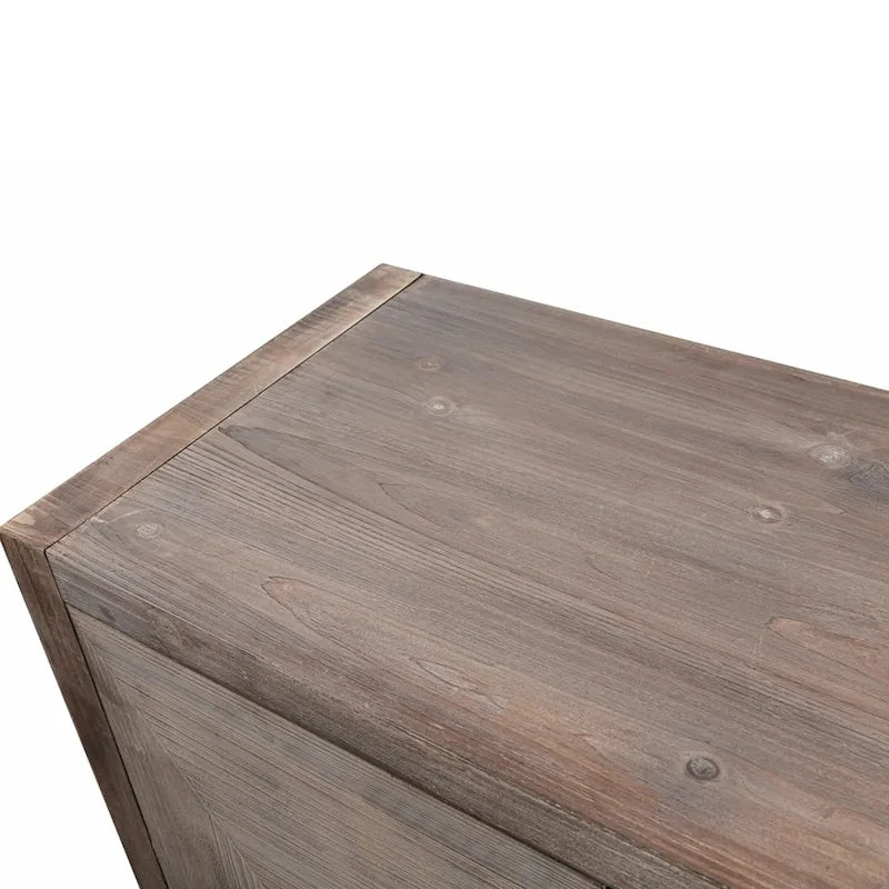 Credenza a Fiori Intagliati Stile Antico con Cassetti e Ante
