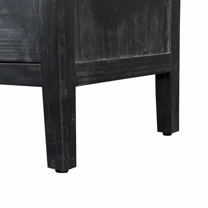 Credenza a Fiori Intagliati Stile Antico con Cassetti e Ante
