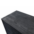 Credenza a Fiori Intagliati Stile Antico con Cassetti e Ante