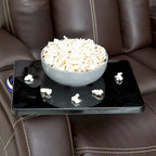 Canapé inclinable électrique en cuir marron Seatcraft Republic pour cinéma maison