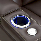 Canapé inclinable électrique en cuir marron Seatcraft Republic pour cinéma maison