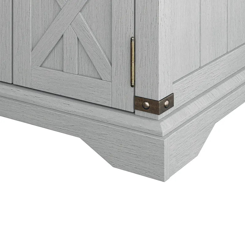 Tavolino da Divano Rustico con Stazione di Ricarica - Altezza 63,5 cm