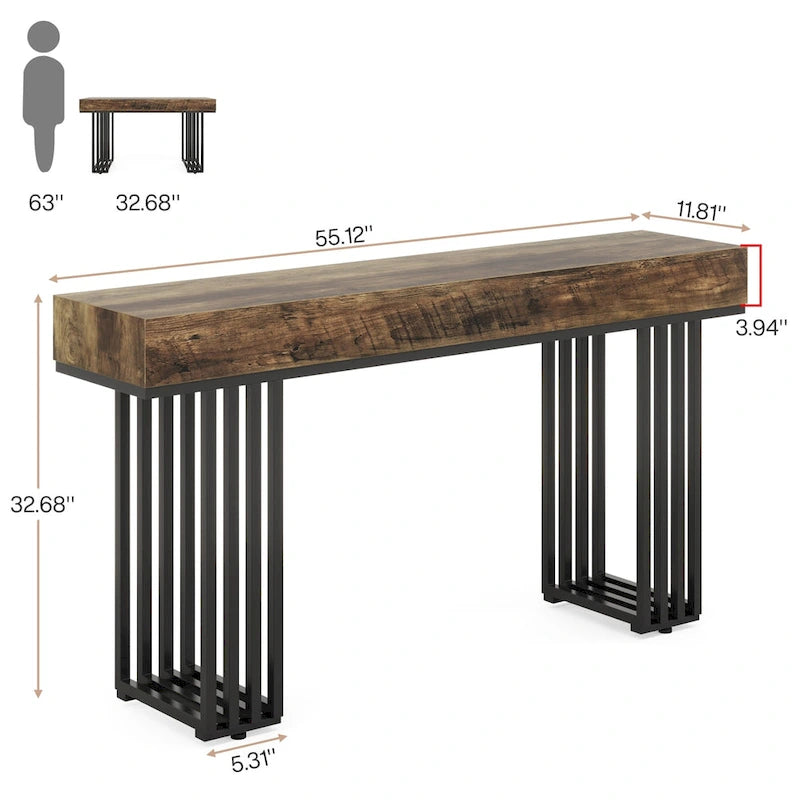 Table console de 55 pouces pour entrée