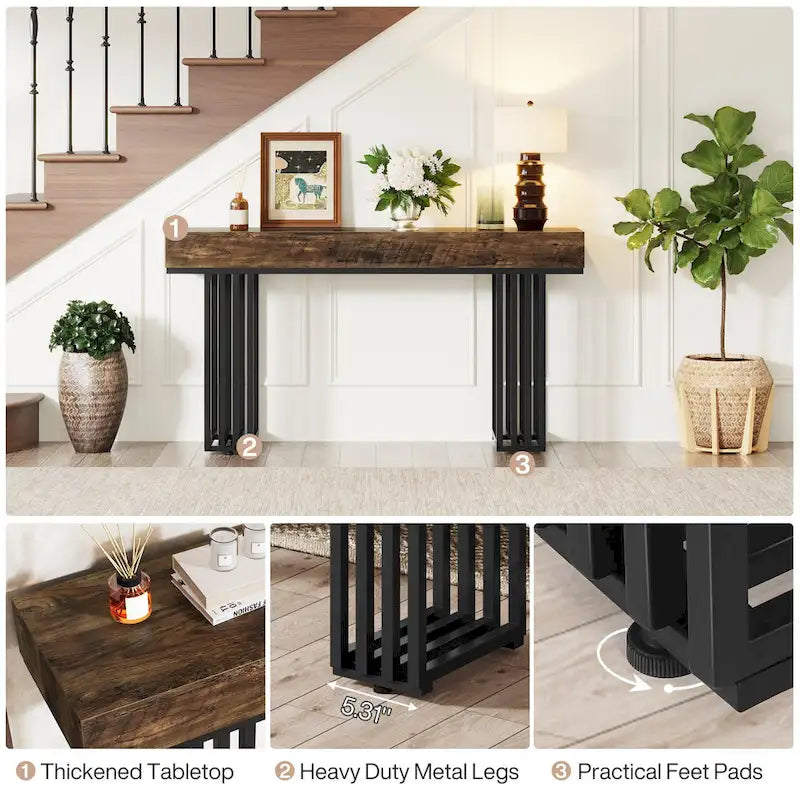 Table console de 55 pouces pour entrée