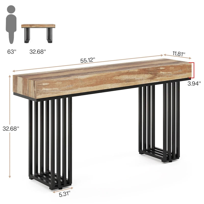 Table console de 55 pouces pour entrée