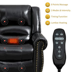 Fauteuils inclinables releveurs en cuir véritable à deux moteurs, massage et chauffage, ports USB