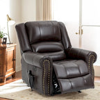 Fauteuils inclinables releveurs en cuir véritable à deux moteurs, massage et chauffage, ports USB