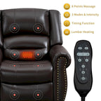 Fauteuils inclinables releveurs en cuir véritable à deux moteurs, massage et chauffage, ports USB