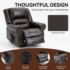 Fauteuils inclinables releveurs en cuir véritable à deux moteurs, massage et chauffage, ports USB