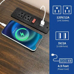 Moasis Lot de 2 tables d'appoint de style rustique avec LED et station de recharge, ports USB