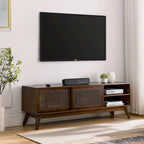 Mobile TV moderno in rattan per TV da 65 pollici