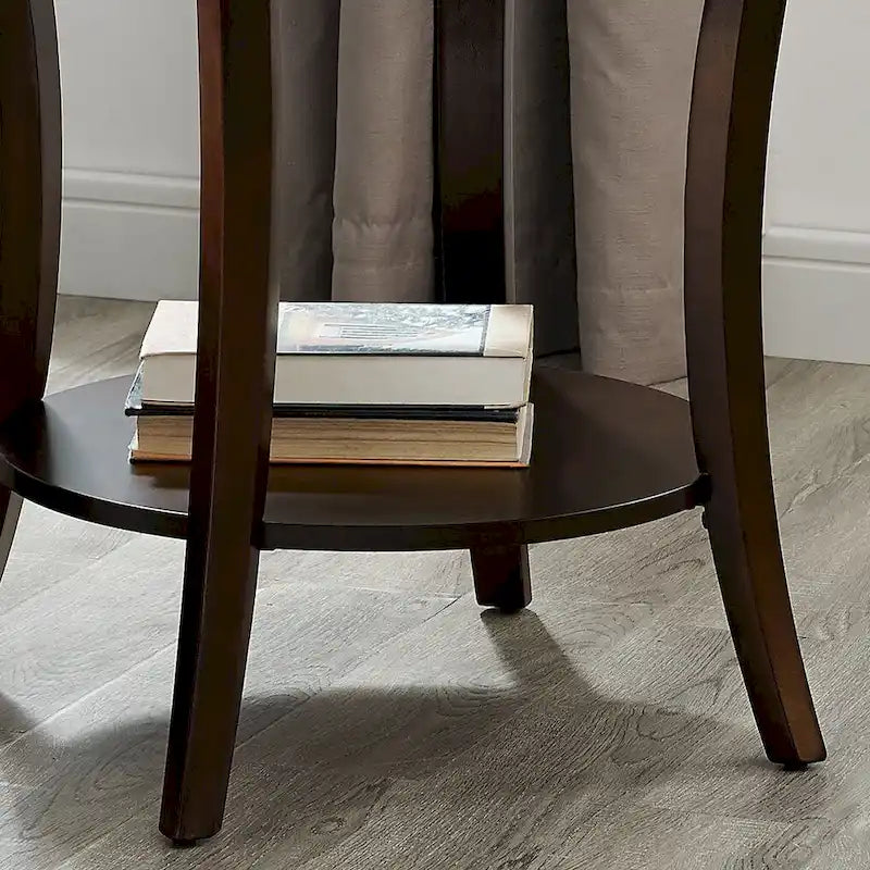 Tavolino ovale contemporaneo in legno con ripiano