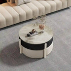 Table basse moderne de 31,5 po, table basse relevable avec 3 poufs, noire - 31,5 X 31,5