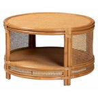 Tavolino da caffè Louis moderno bohémien bali & pari in rattan naturale marrone