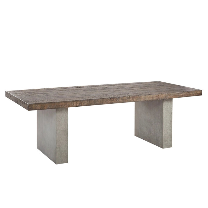 Tavolo da pranzo Blake in legno di recupero e cemento di iNSPIRE Q Artisan - Marrone