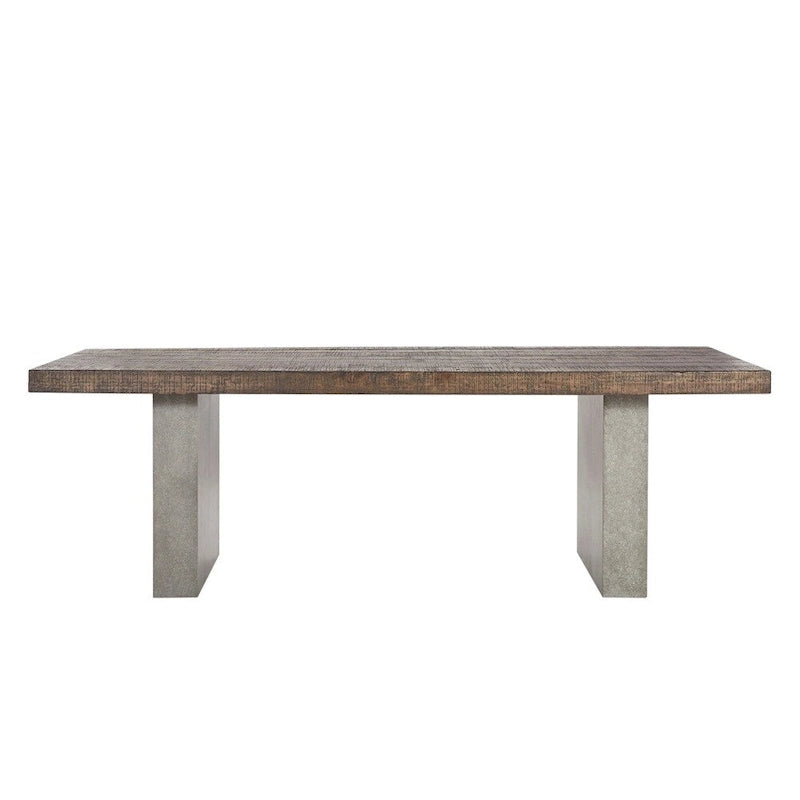 Tavolo da pranzo Blake in legno di recupero e cemento di iNSPIRE Q Artisan - Marrone