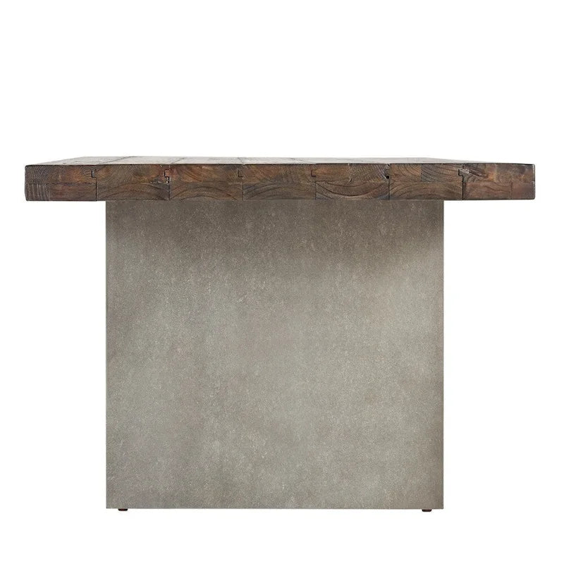 Tavolo da pranzo Blake in legno di recupero e cemento di iNSPIRE Q Artisan - Marrone