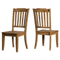 Sedie da pranzo in legno con schienale a pioli Eleanor (set da 2) di iNSPIRE Q Classic