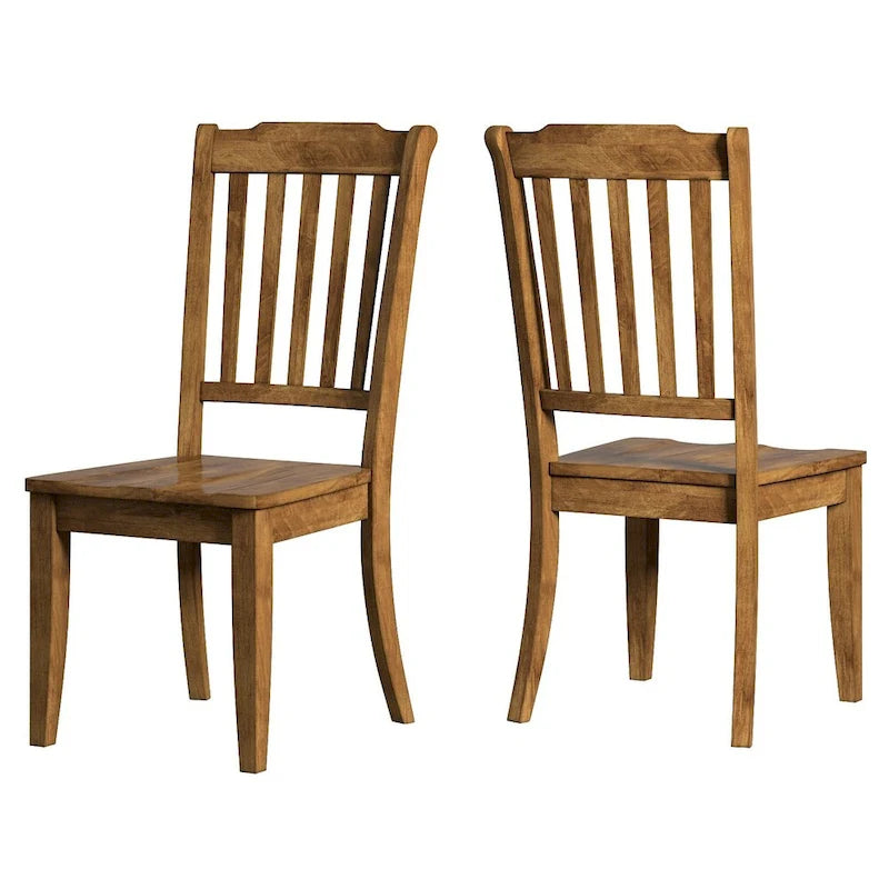 Sedie da pranzo in legno con schienale a pioli Eleanor (set da 2) di iNSPIRE Q Classic