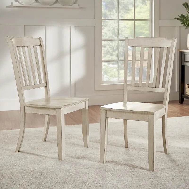 Sedie da pranzo in legno con schienale a pioli Eleanor (set da 2) di iNSPIRE Q Classic