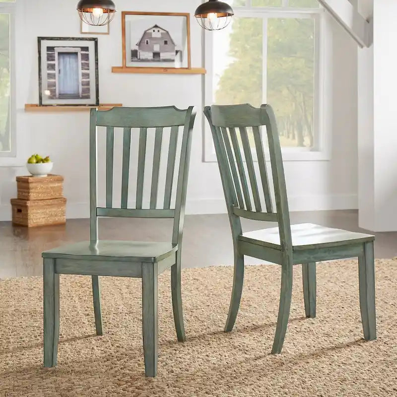 Sedie da pranzo in legno con schienale a pioli Eleanor (set da 2) di iNSPIRE Q Classic