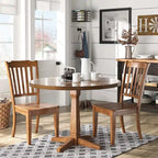 Sedie da pranzo in legno con schienale a pioli Eleanor (set da 2) di iNSPIRE Q Classic