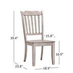 Sedie da pranzo in legno con schienale a pioli Eleanor (set da 2) di iNSPIRE Q Classic