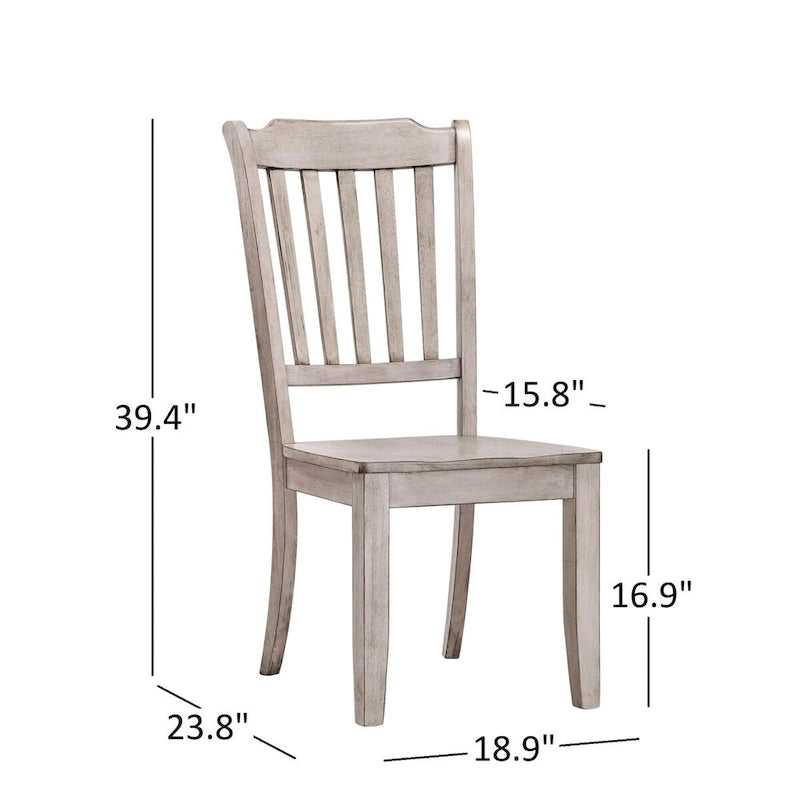 Sedie da pranzo in legno con schienale a pioli Eleanor (set da 2) di iNSPIRE Q Classic