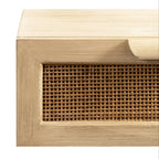 Kate and Laurel Ori Mobile Consolle in Rattan - 28x13x6
