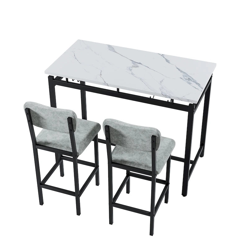 Ensemble bar de salle à manger 3 pièces avec 2 chaises