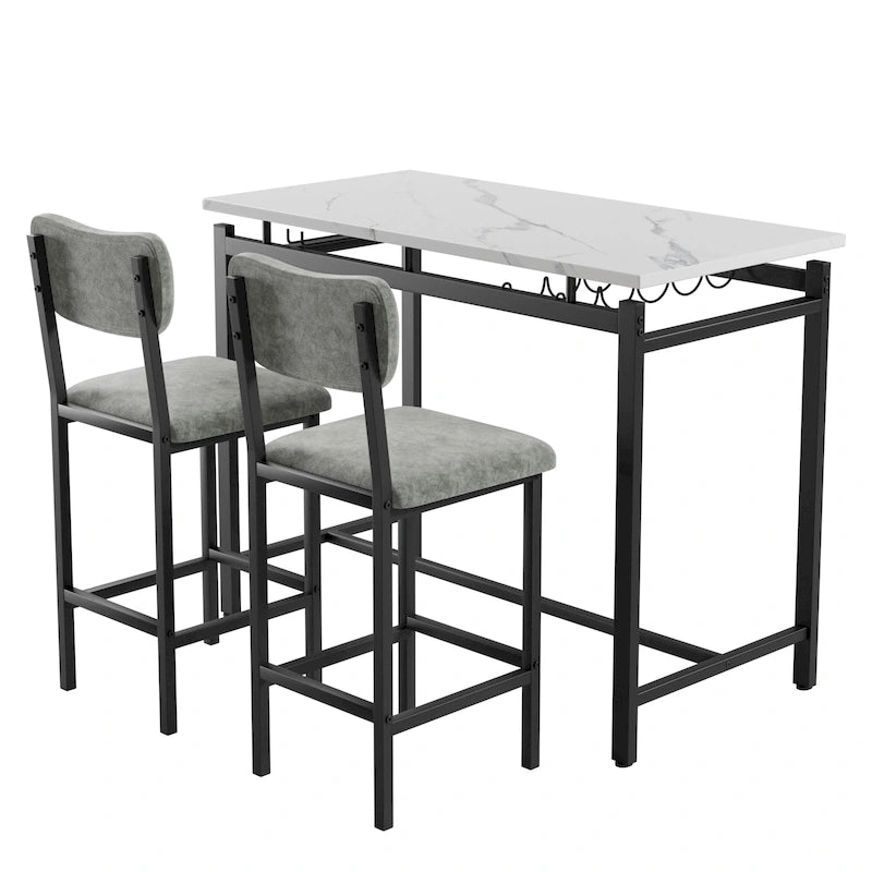 Ensemble bar de salle à manger 3 pièces avec 2 chaises