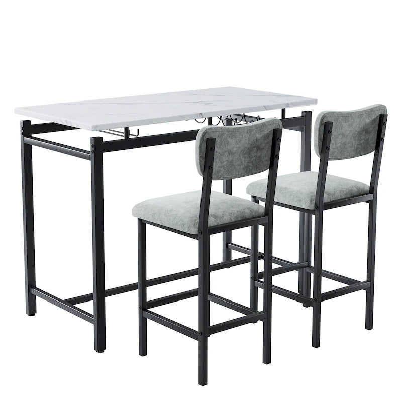 Ensemble bar de salle à manger 3 pièces avec 2 chaises