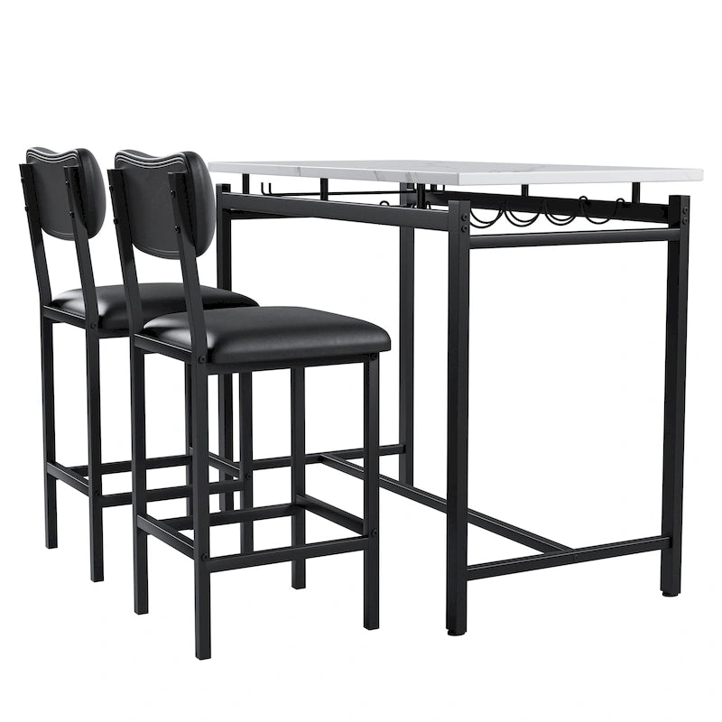 Ensemble bar de salle à manger 3 pièces avec 2 chaises