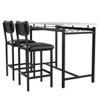 Ensemble bar de salle à manger 3 pièces avec 2 chaises